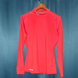 Under Armour ColdGear Mock Long Sleeve Top in Coral Red